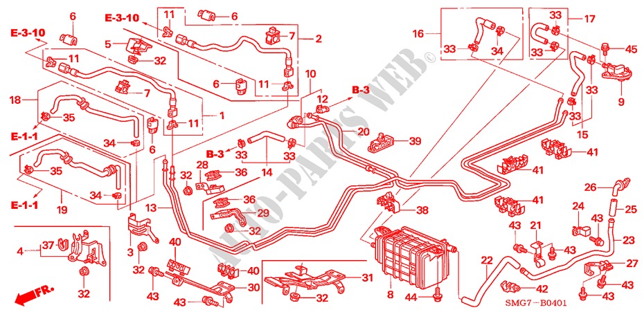 KRAFTSTOFFLEITUNG(1.8L) für Honda CIVIC 1.8 SPORT 5 Türen 6 gang-Schaltgetriebe 2006