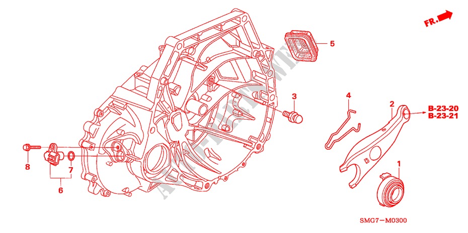 KUPPLUNGSFREIGABE (1.4L)(1.8L) für Honda CIVIC 1.4 COMFORT 5 Türen 6 gang-Schaltgetriebe 2007
