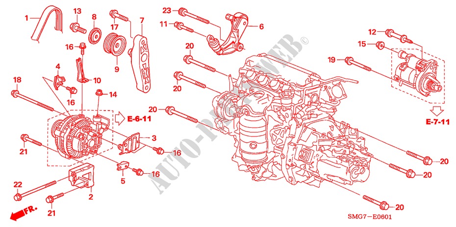 LICHTMASCHINENHALTERUNG(1.8L) für Honda CIVIC 1.8 COMFORT 5 Türen Intelligent Schaltgetriebe 2006