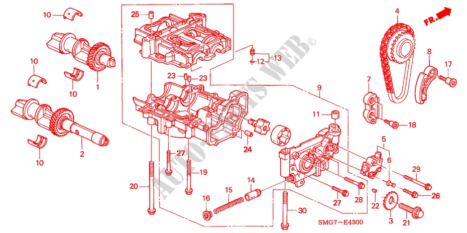 OELPUMPE(DIESEL) für Honda CIVIC 2.2 BASE 5 Türen 6 gang-Schaltgetriebe 2006
