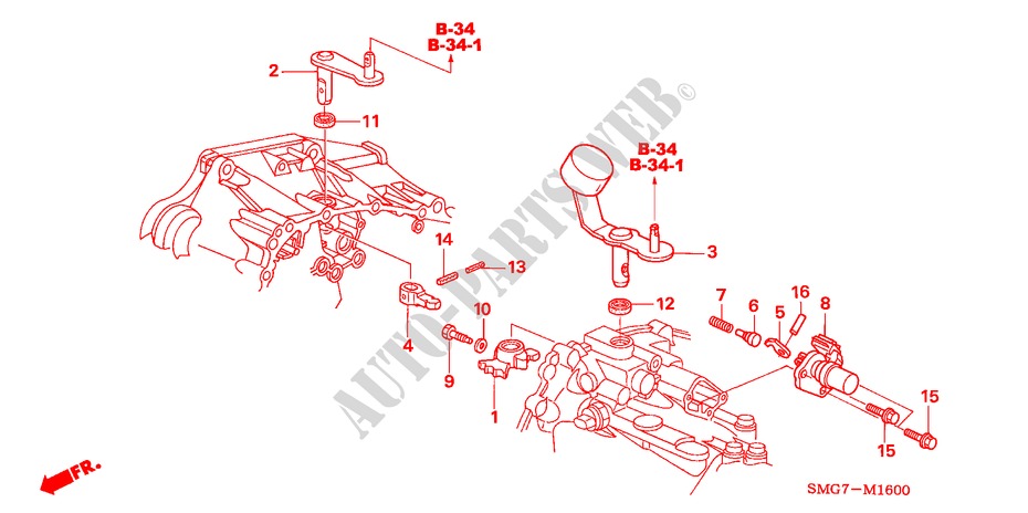 SCHALTARM/SCHALTHEBEL (DIESEL) für Honda CIVIC 2.2 SE 5 Türen 6 gang-Schaltgetriebe 2006