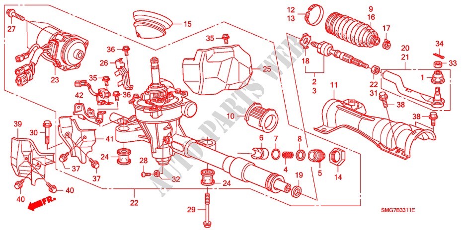 SERVOLENKGETRIEBE(EPS) (RH) für Honda CIVIC 1.8 ES 5 Türen 6 gang-Schaltgetriebe 2007