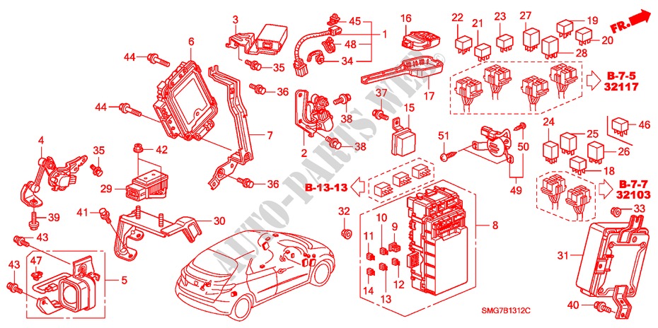STEUERGERAT(KABINE)(RH) (1) für Honda CIVIC 2.2 S 5 Türen 6 gang-Schaltgetriebe 2008