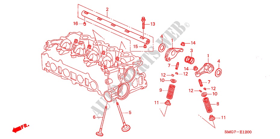 VENTIL/KIPPHEBEL(1.4L) für Honda CIVIC 1.4 COMFORT 5 Türen 6 gang-Schaltgetriebe 2007