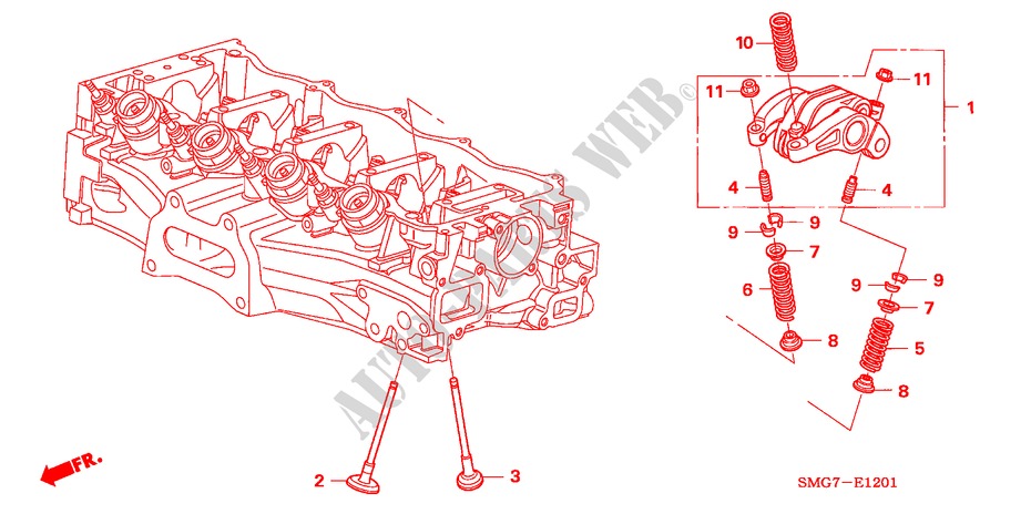 VENTIL/KIPPHEBEL(1.8L) für Honda CIVIC 1.8 EXECUTIVE 5 Türen 6 gang-Schaltgetriebe 2006