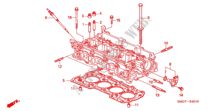 VENTILFUEHRUNGSDICHTUNG/GLUEHKERZE(DIESEL) für Honda CIVIC 2.2 EXECUTIVE 5 Türen 6 gang-Schaltgetriebe 2008