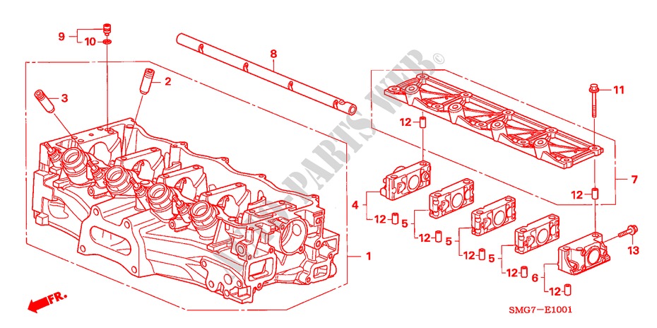 ZYLINDERKOPF(1.8L) für Honda CIVIC 1.8 ES 5 Türen 6 gang-Schaltgetriebe 2007
