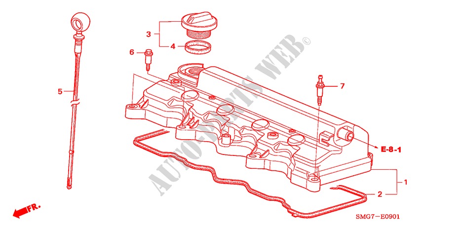 ZYLINDERKOPFDECKEL (1.8L) für Honda CIVIC 1.8 SPORT 5 Türen 6 gang-Schaltgetriebe 2006