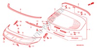 HECKFENSTER für Honda CIVIC 2.2 EXECUTIVE 5 Türen 6 gang-Schaltgetriebe 2009