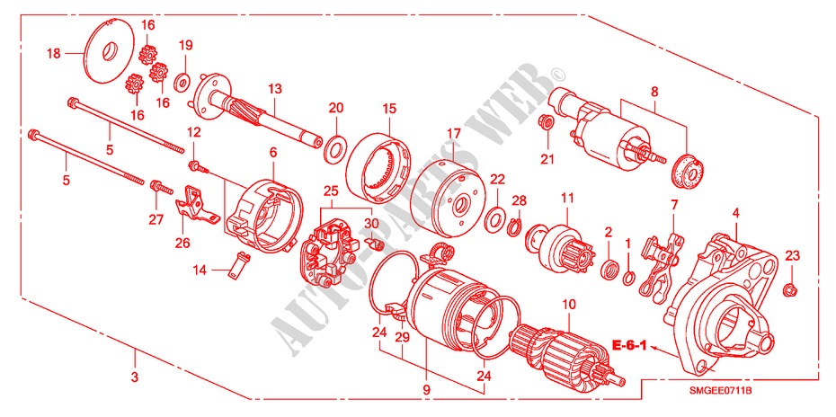 ANLASSER(DENSO)(1.8L) für Honda CIVIC 1.8 S 5 Türen 5 gang automatikgetriebe 2010