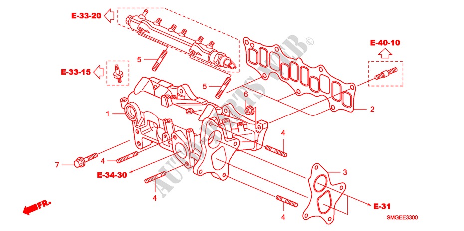 ANSAUGKRUEMMER(DIESEL) für Honda CIVIC 2.2 VXI 5 Türen 6 gang-Schaltgetriebe 2010