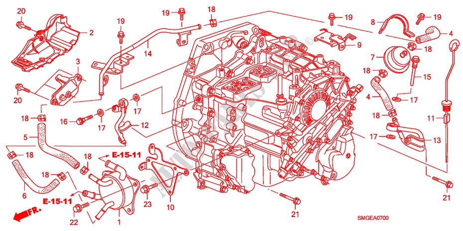 ATF LEITUNG für Honda CIVIC 1.8 BASE 5 Türen 5 gang automatikgetriebe 2009