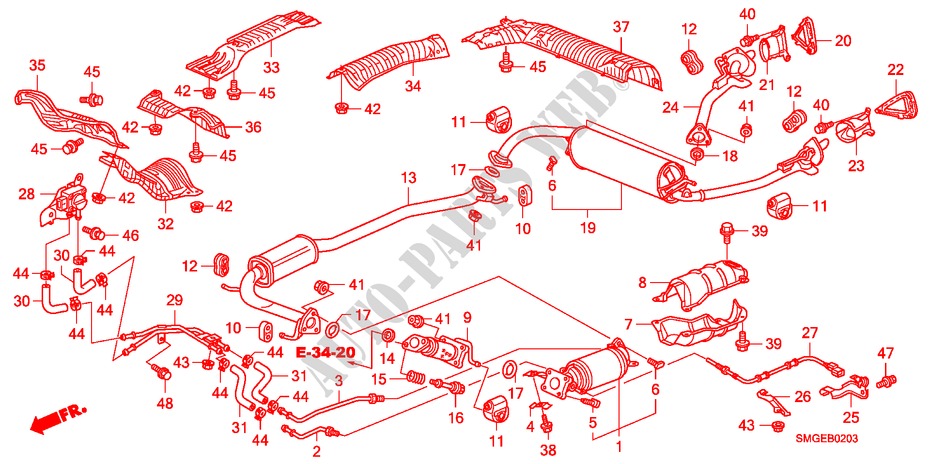 AUSPUFFROHR/SCHALLDAEMPFER(DIESEL)(2) für Honda CIVIC 2.2 SPORT 5 Türen 6 gang-Schaltgetriebe 2009