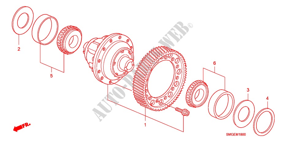 DIFFERENTIAL(DIESEL) für Honda CIVIC 2.2 VXI 5 Türen 6 gang-Schaltgetriebe 2010