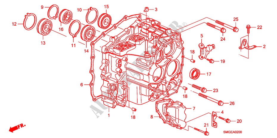 GETRIEBEGEHAEUSE für Honda CIVIC 1.8 S 5 Türen 5 gang automatikgetriebe 2010