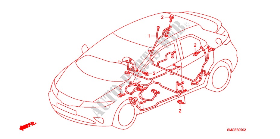KABELBAUM(LH)(2) für Honda CIVIC 1.8 BASE 5 Türen 5 gang automatikgetriebe 2009