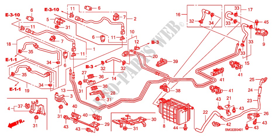 KRAFTSTOFFLEITUNG(1.8L) für Honda CIVIC 1.8 S 5 Türen 5 gang automatikgetriebe 2010