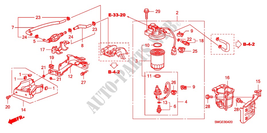 KRAFTSTOFFSIEB für Honda CIVIC 2.2 VXI 5 Türen 6 gang-Schaltgetriebe 2010
