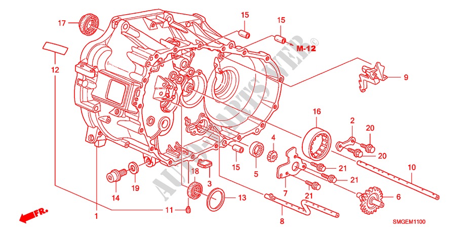 KUPPLUNGSGEHAEUSE(DIESEL) für Honda CIVIC 2.2 GT 5 Türen 6 gang-Schaltgetriebe 2010