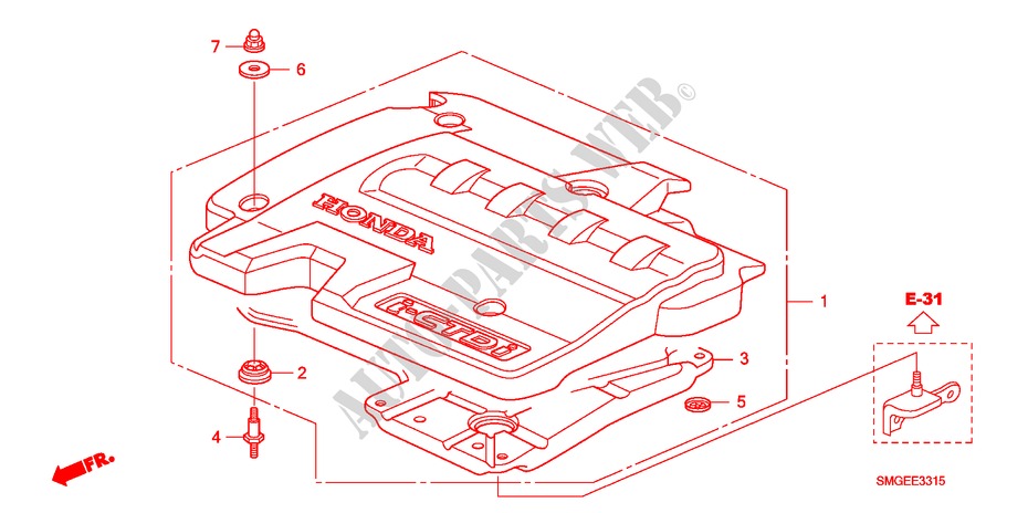 MOTORABDECKUNG(DIESEL) für Honda CIVIC 2.2 GT 5 Türen 6 gang-Schaltgetriebe 2010