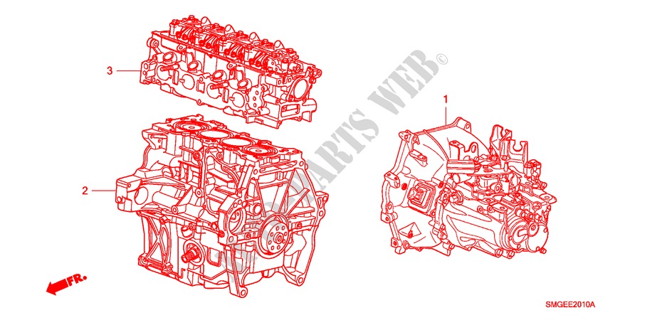 MOTOREINHEIT/GETRIEBE KOMPL.(1.4L) für Honda CIVIC 1.4 SE 5 Türen Intelligent Schaltgetriebe 2010