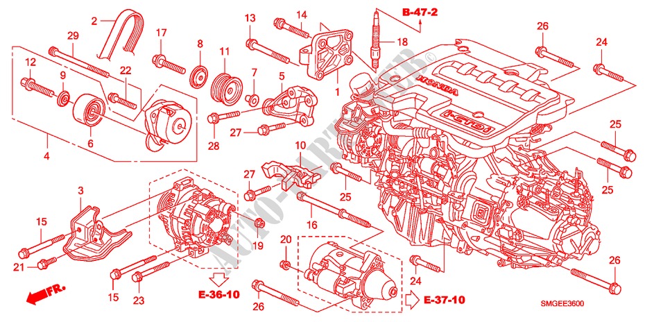 MOTORHALTERUNG(DIESEL) für Honda CIVIC 2.2 SPORT 5 Türen 6 gang-Schaltgetriebe 2009