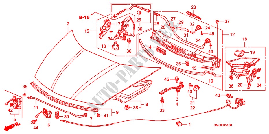 MOTORHAUBE(LH) für Honda CIVIC 2.2 SPORT 5 Türen 6 gang-Schaltgetriebe 2009