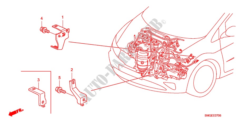 MOTORKABELBAUM, STREBE(1.8L) für Honda CIVIC 1.8 BASE 5 Türen 5 gang automatikgetriebe 2009