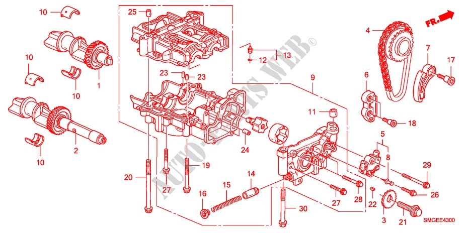OELPUMPE(DIESEL) für Honda CIVIC 2.2 SPORT 5 Türen 6 gang-Schaltgetriebe 2009