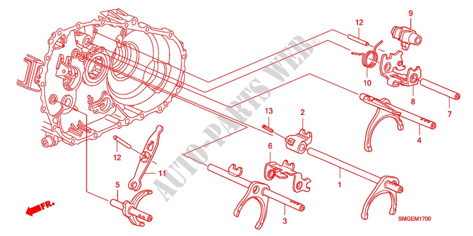SCHALTGABEL(DIESEL) für Honda CIVIC 2.2 GT 5 Türen 6 gang-Schaltgetriebe 2010
