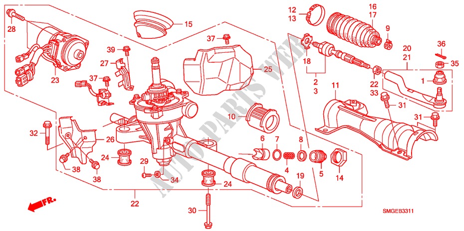 SERVOLENKGETRIEBE(EPS)(RH) für Honda CIVIC 1.8 S 5 Türen 5 gang automatikgetriebe 2010