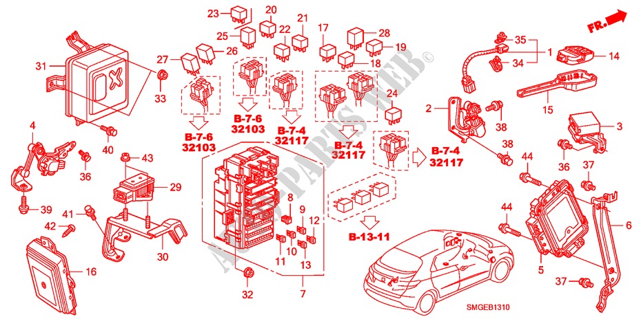 STEUERGERAT(KABINE)(LH)(1) für Honda CIVIC 1.8 BASE 5 Türen 5 gang automatikgetriebe 2009