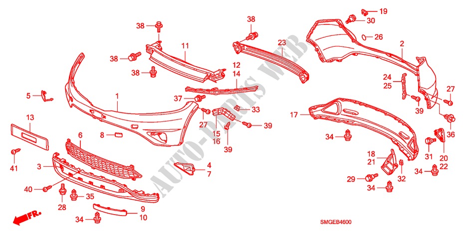 STOSSFAENGER für Honda CIVIC 1.8 S 5 Türen 5 gang automatikgetriebe 2010