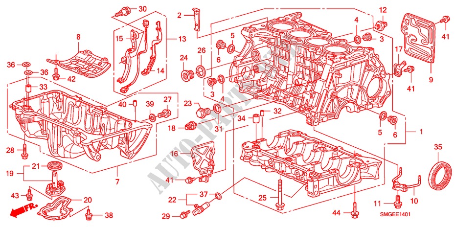 ZYLINDERBLOCK/OELWANNE(1.8L) für Honda CIVIC 1.8 BASE 5 Türen 5 gang automatikgetriebe 2009