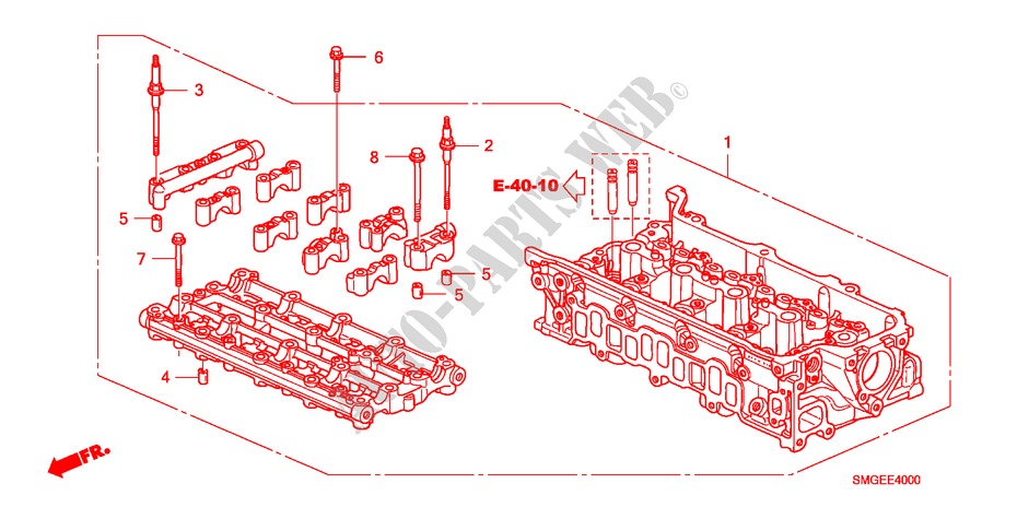 ZYLINDERKOPF(DIESEL) für Honda CIVIC 2.2 SPORT 5 Türen 6 gang-Schaltgetriebe 2009