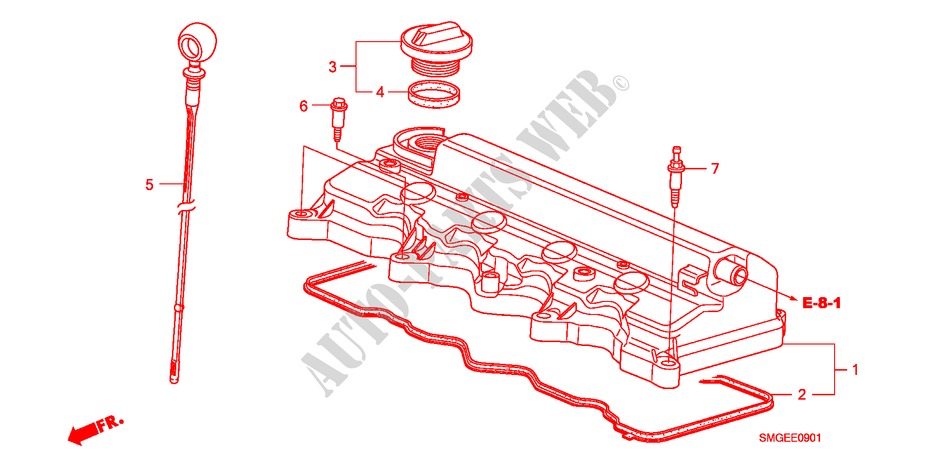 ZYLINDERKOPFDECKEL(1.8L) für Honda CIVIC 1.8 S 5 Türen 5 gang automatikgetriebe 2010