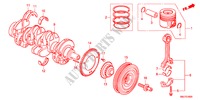 KURBELWELLE/KOLBEN(DIESEL) für Honda CIVIC 2.2COMFORT 5 Türen 6 gang-Schaltgetriebe 2011