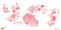 MOTORBEFESTIGUNGEN(1.8L)(AT) für Honda CIVIC 1.8BASE 5 Türen 5 gang automatikgetriebe 2011