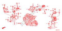 MOTORBEFESTIGUNGEN(1.8L)(MT) für Honda CIVIC 1.8GT 5 Türen 6 gang-Schaltgetriebe 2011