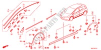 ZIERLEISTE/SEITENSCHWELLER ZIERLEISTE für Honda CIVIC 1.8GT 5 Türen 5 gang automatikgetriebe 2011
