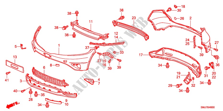 STOSSFAENGER für Honda CIVIC 1.8COMFORT 5 Türen 6 gang-Schaltgetriebe 2011