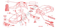 EMBLEME/WARNETIKETTEN für Honda CIVIC 1.8 TYPE S 3 Türen 6 gang-Schaltgetriebe 2009