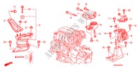 MOTORBEFESTIGUNGEN(1.4L) für Honda CIVIC 1.4 TYPE S    PLUS 3 Türen 6 gang-Schaltgetriebe 2009
