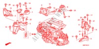 MOTORBEFESTIGUNGEN(DIESEL) für Honda CIVIC 2.2 BASE 3 Türen 6 gang-Schaltgetriebe 2009