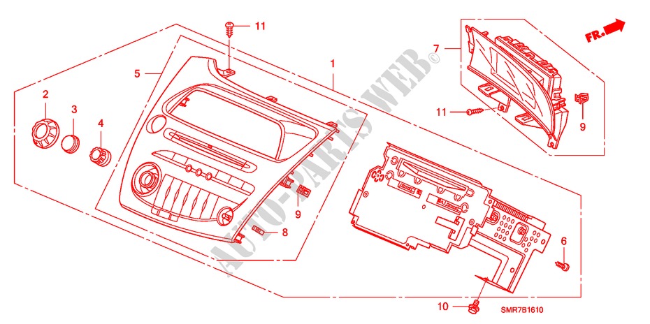 AUTORADIO(LH)(1) für Honda CIVIC 1.4 TYPE S 3 Türen 6 gang-Schaltgetriebe 2009