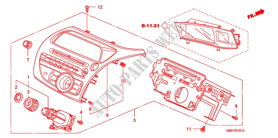 AUTORADIO(RH)(2) für Honda CIVIC 2.2 TYPE S     DPF 3 Türen 6 gang-Schaltgetriebe 2008