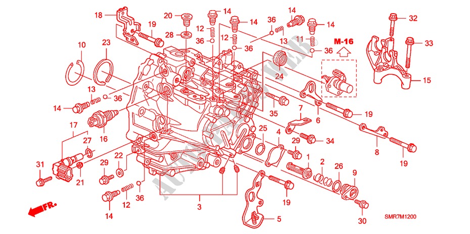 GETRIEBEGEHAEUSE (DIESEL) für Honda CIVIC 2.2 BASE 3 Türen 6 gang-Schaltgetriebe 2007
