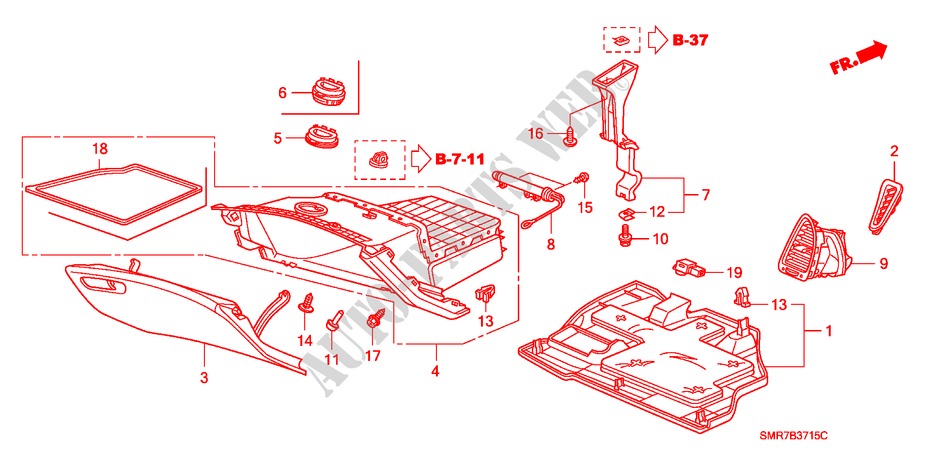 INSTRUMENTENBRETT(LH)(BEIFAHRERSEITE) für Honda CIVIC 1.4 TYPE S 3 Türen Intelligent Schaltgetriebe 2009