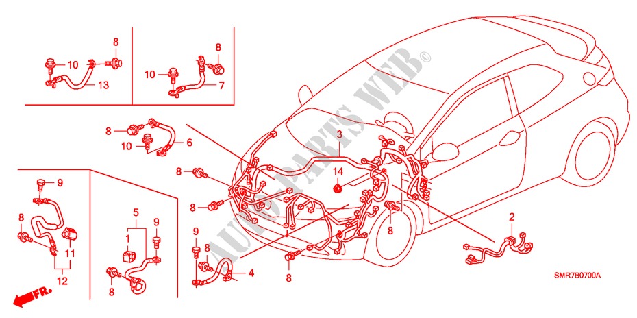 KABELBAUM(LH)(1) für Honda CIVIC 1.4 TYPE S 3 Türen Intelligent Schaltgetriebe 2009