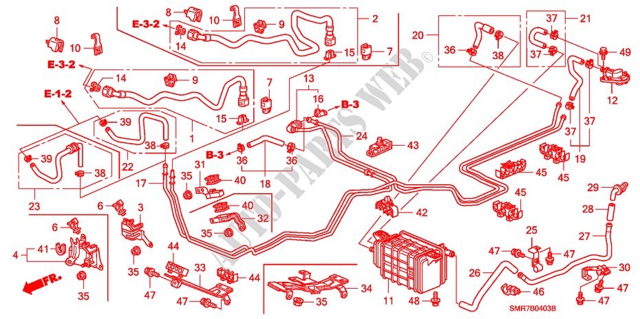 KRAFTSTOFFLEITUNG(1.4L) für Honda CIVIC 1.4 TYPE S 3 Türen 6 gang-Schaltgetriebe 2009